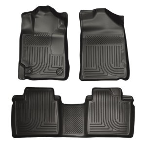 Toyota Camry Floor Liners - Front + Rear - Husky Liners - WeatherBeater - Black - `07-`11